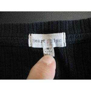 Jrs sz Med short sleeve shirt by Hearts and Hips black crop top